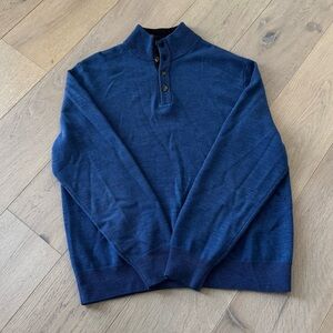Johnston & Murphy Quarter Snap Merino Wool Sweater Large
